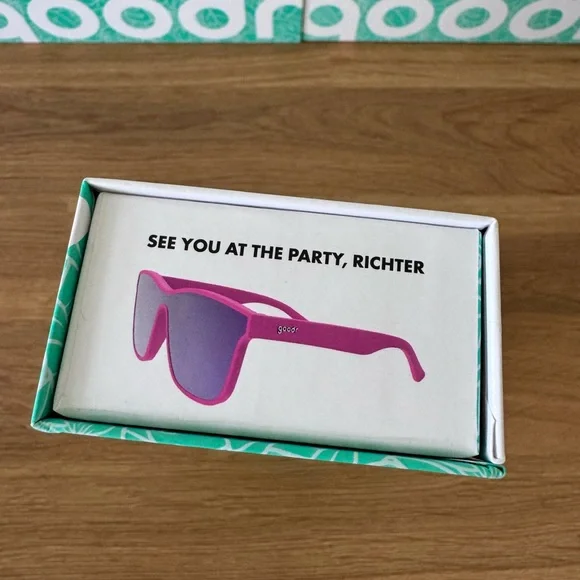 Goodr Pink Sunglasses with Purple Lenses - Picture 5 of 7